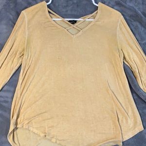 Rue 21 yellow long sleeve tee
